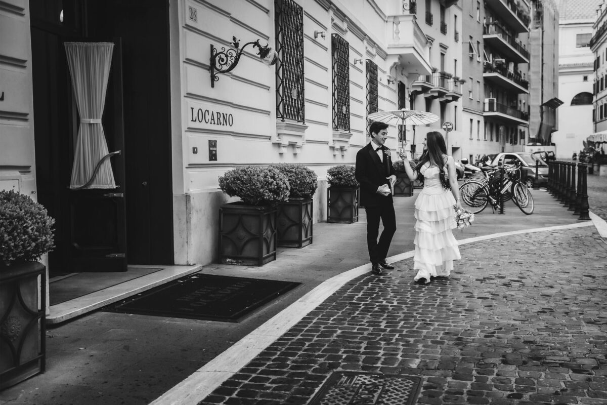 Rome Elopement: Intimate Wedding at Villa Borghese & Hotel Locarno