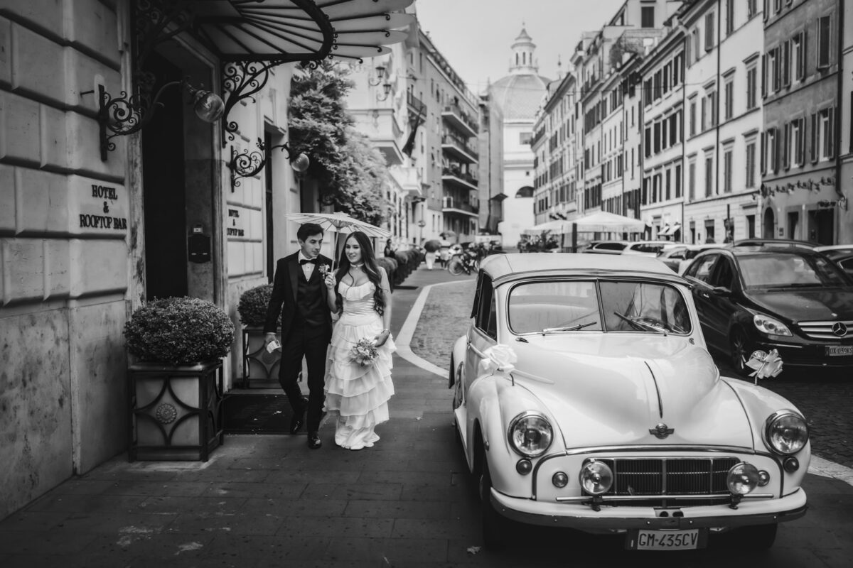 Rome Elopement: Intimate Wedding at Villa Borghese & Hotel Locarno