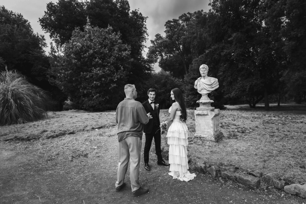 Rome Elopement: Intimate Wedding at Villa Borghese & Hotel Locarno