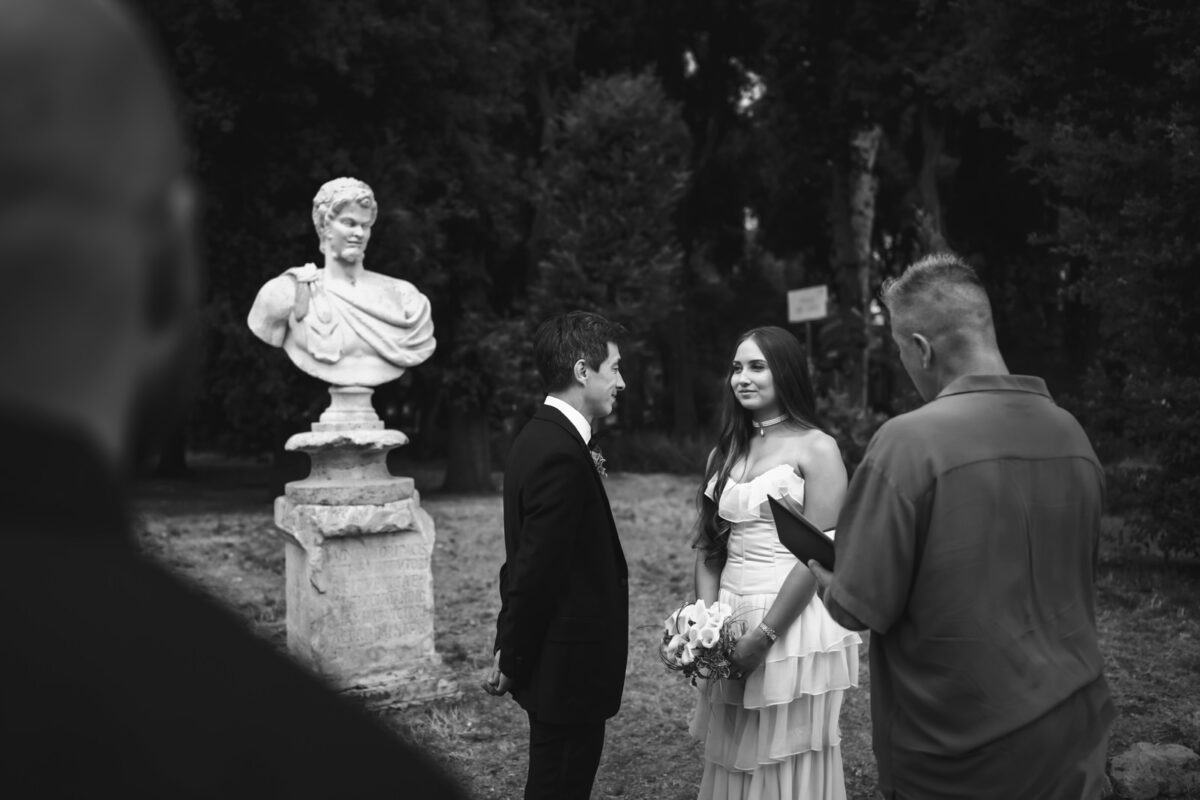 Rome Elopement: Intimate Wedding at Villa Borghese & Hotel Locarno