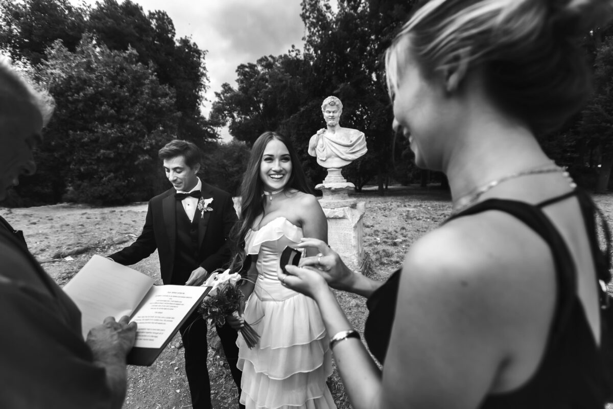 Rome Elopement: Intimate Wedding at Villa Borghese & Hotel Locarno