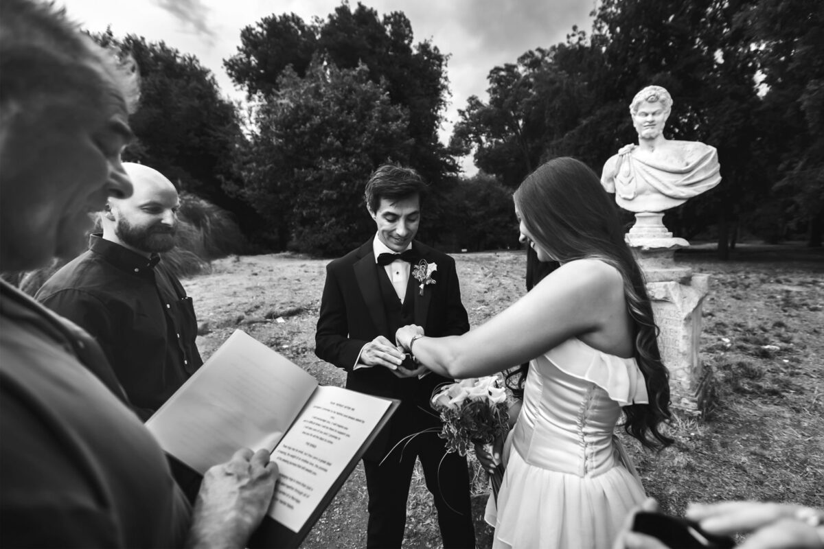 Rome Elopement: Intimate Wedding at Villa Borghese & Hotel Locarno