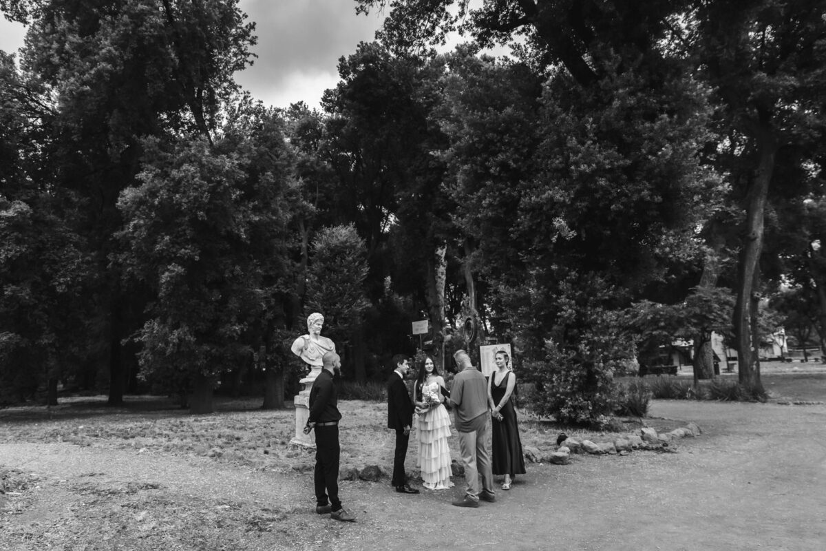 Rome Elopement: Intimate Wedding at Villa Borghese & Hotel Locarno